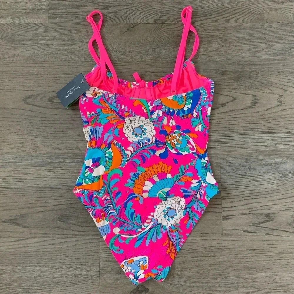 Kate Spade Sea Garden One Piece Underwire Swimsuit - Size S - Radiant Pink - NWT - Picture 4 of 9